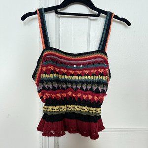 Zara knit peplum crop top, Size M